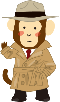 ダンディなお猿 のイラスト素材 かな絵箱